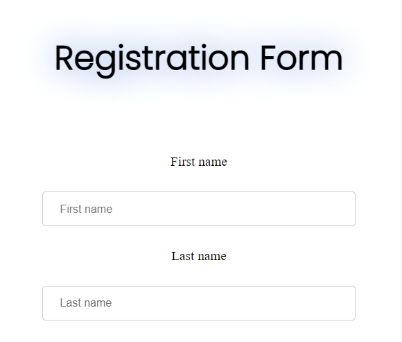 registration page